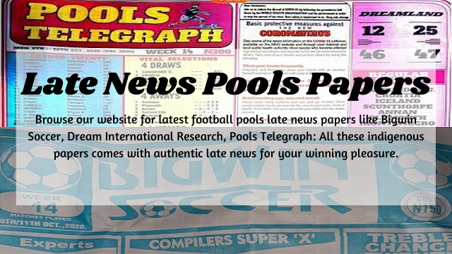 week 34 pool late news papers 2021