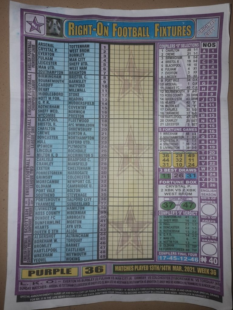 Week 36 Pool RSK Papers 2021 Bob Morton Capital Intl Soccer X Week 36 pool rsk papers 2021 bob morton capital intl soccer x