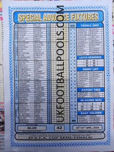 week 42 special advance fixtures 2024