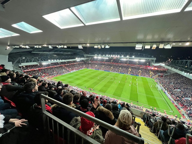 football fans in stadium