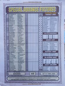 week 45 special advance fixtures 2025