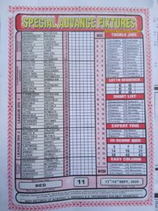 week 11 special advance fixtures 2025