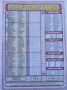 week 13 special advance fixtures 2025