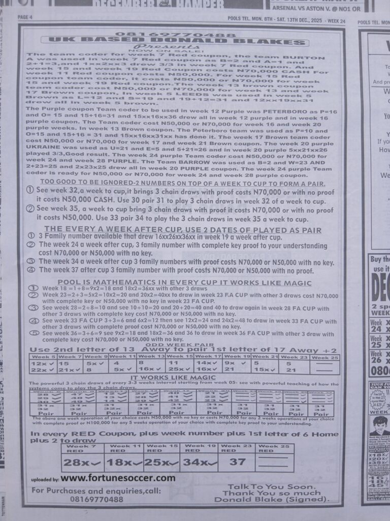 Week 24 Pool RSK Papers 2025 Bob Morton Capital Soccer Research week-24-pool-rsk-papers-2025-bob-morton-capital-soccer-research