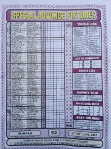 week 52 special advance fixtures 2026 front page