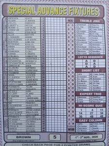 week 5 special advance fixtures 2026 front page